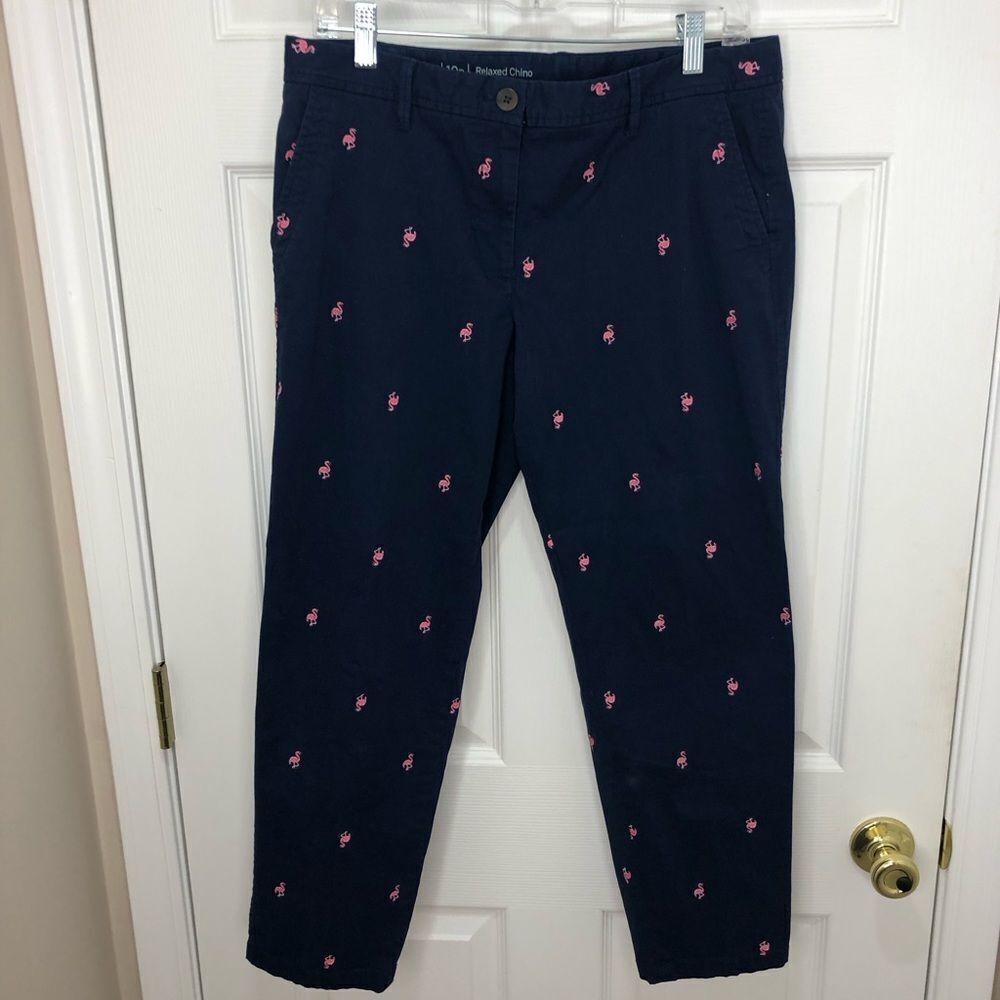 Talbots relaxed chino navy blue flamingo capri pants, size 10p - Picture 1 of 13